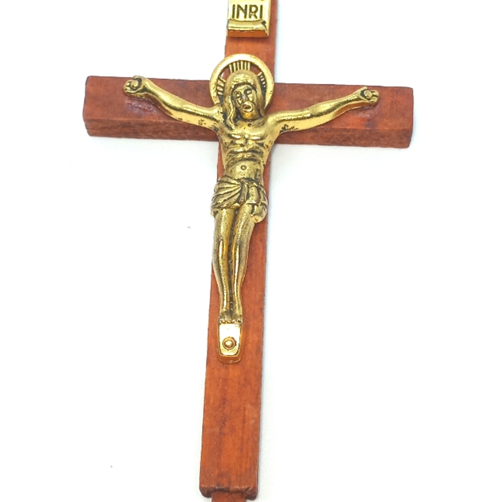 Small Wooden Jesus Crucifix Southern Missions Vintage No Base